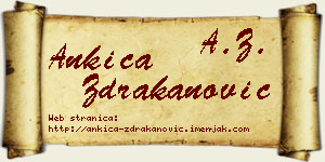 Ankica Ždrakanović vizit kartica